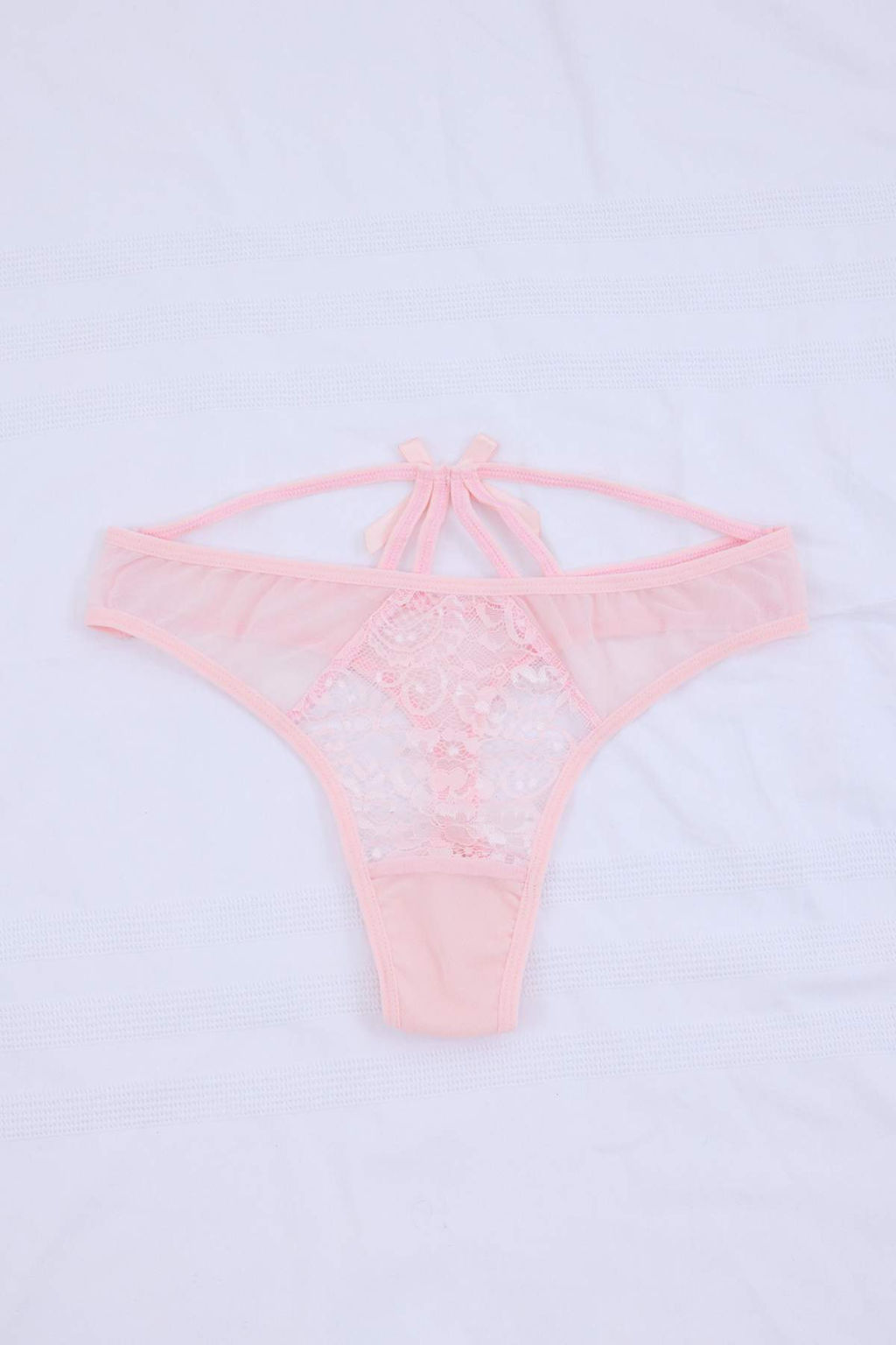 TRENDYOLMILLA Siyah Dantelli Tul ve Fiyonk Detayl? Tanga Orme Kulot THMSS24KU00037  фото 11