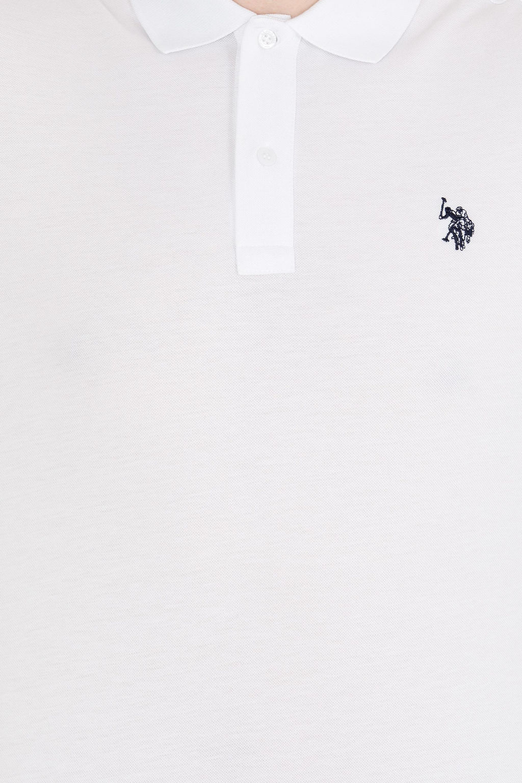 U. S. Polo Assn Мужская белая базовая футболка с воротником-поло - U.s. polo assn фото 6
