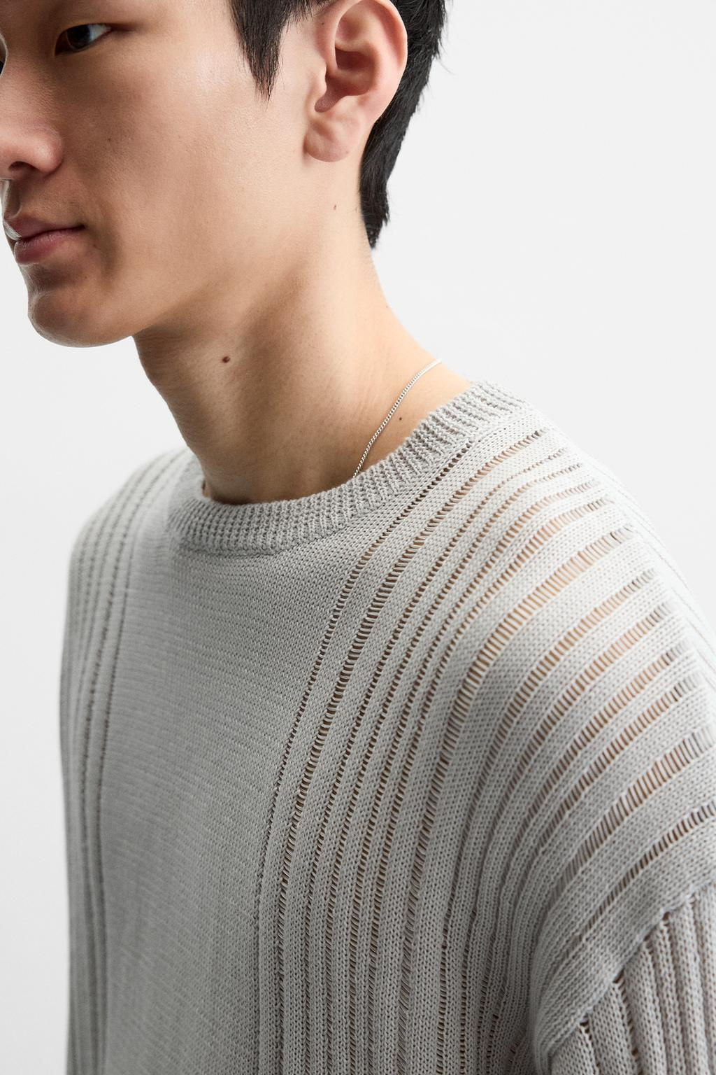 OPEN KNIT TEXTURED SWEATER - Zara фото 5