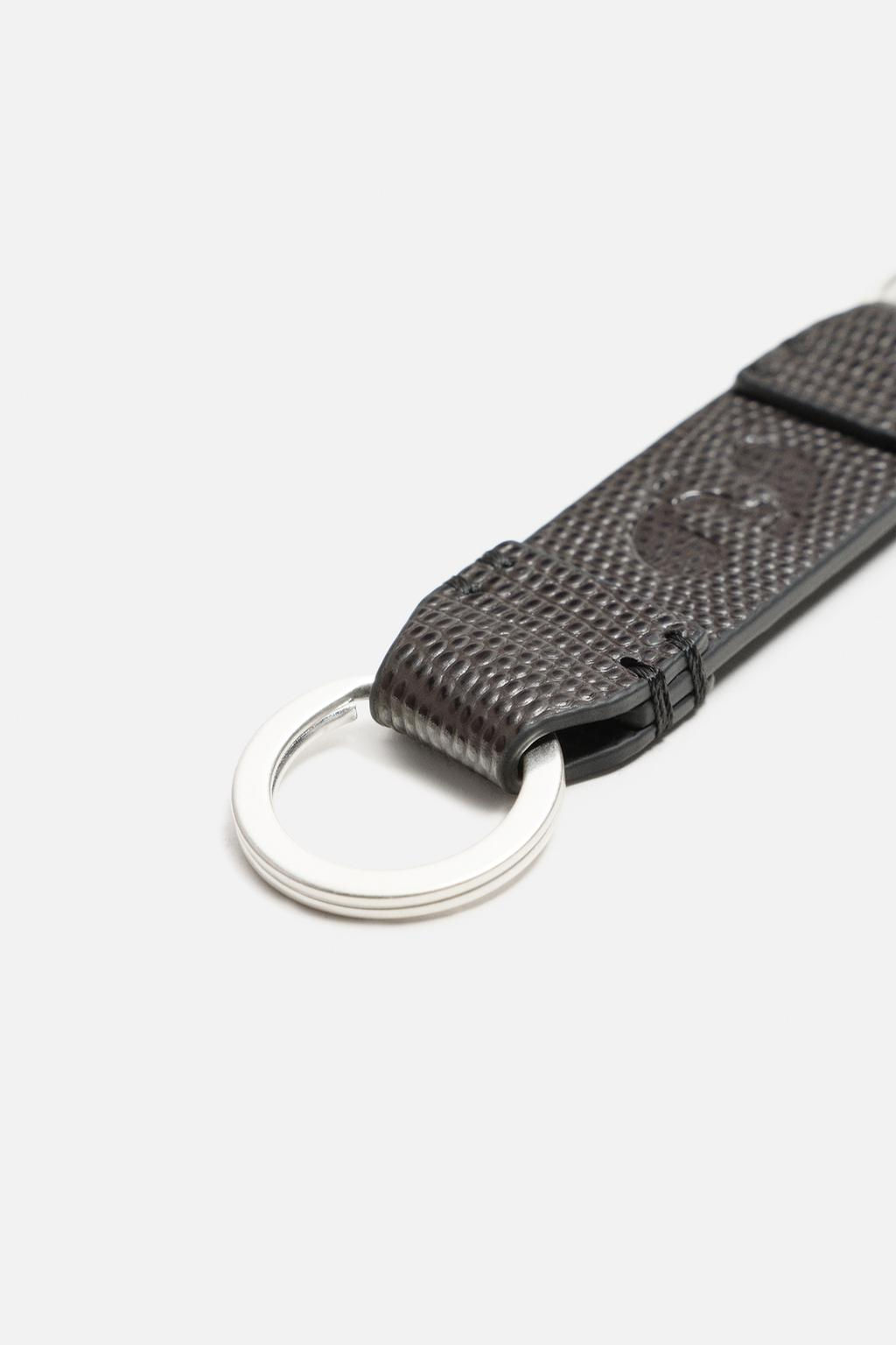 LOBSTER CLASP LEATHER KEY RING - Zara фото 5