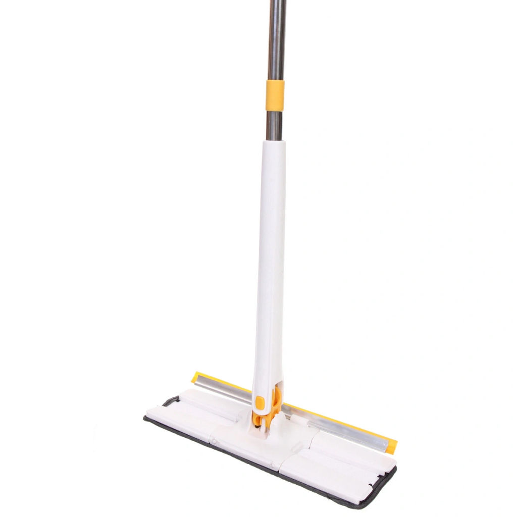 Швабра с отжимом, ручка 125 см "Skay" цвет белый в комплекте две насадки
