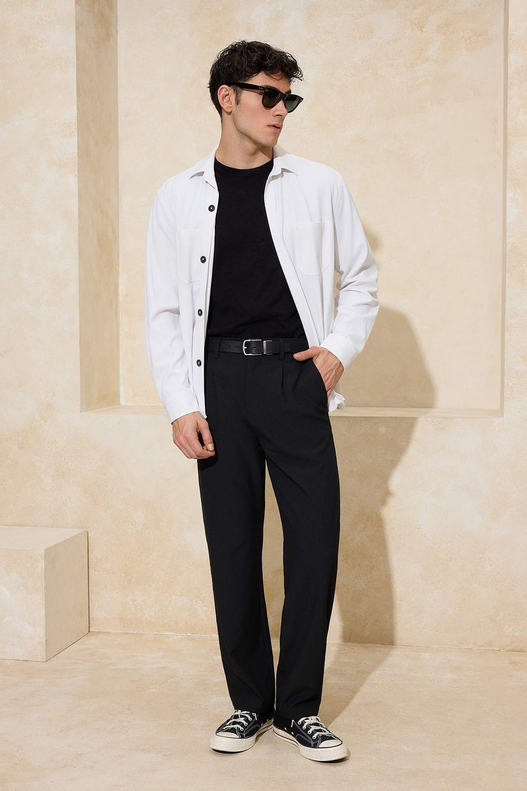 Siyah Erkek Gofre Mevsimlik Kumas Pantolon TMNSS26PL00005 - Trendyolmilla фото 9