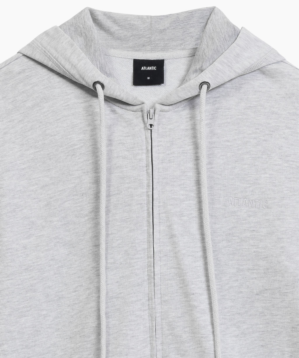 ATLANTIC HMT-001 Худи мужское French Terry светло-серый меланж фото 4