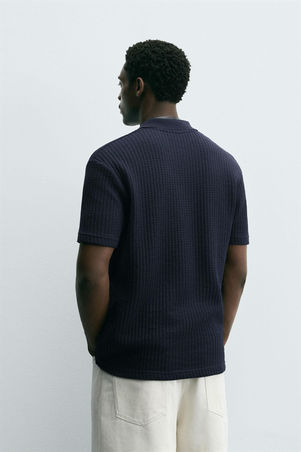 TEXTURED POLO SHIRT - Zara фото 3