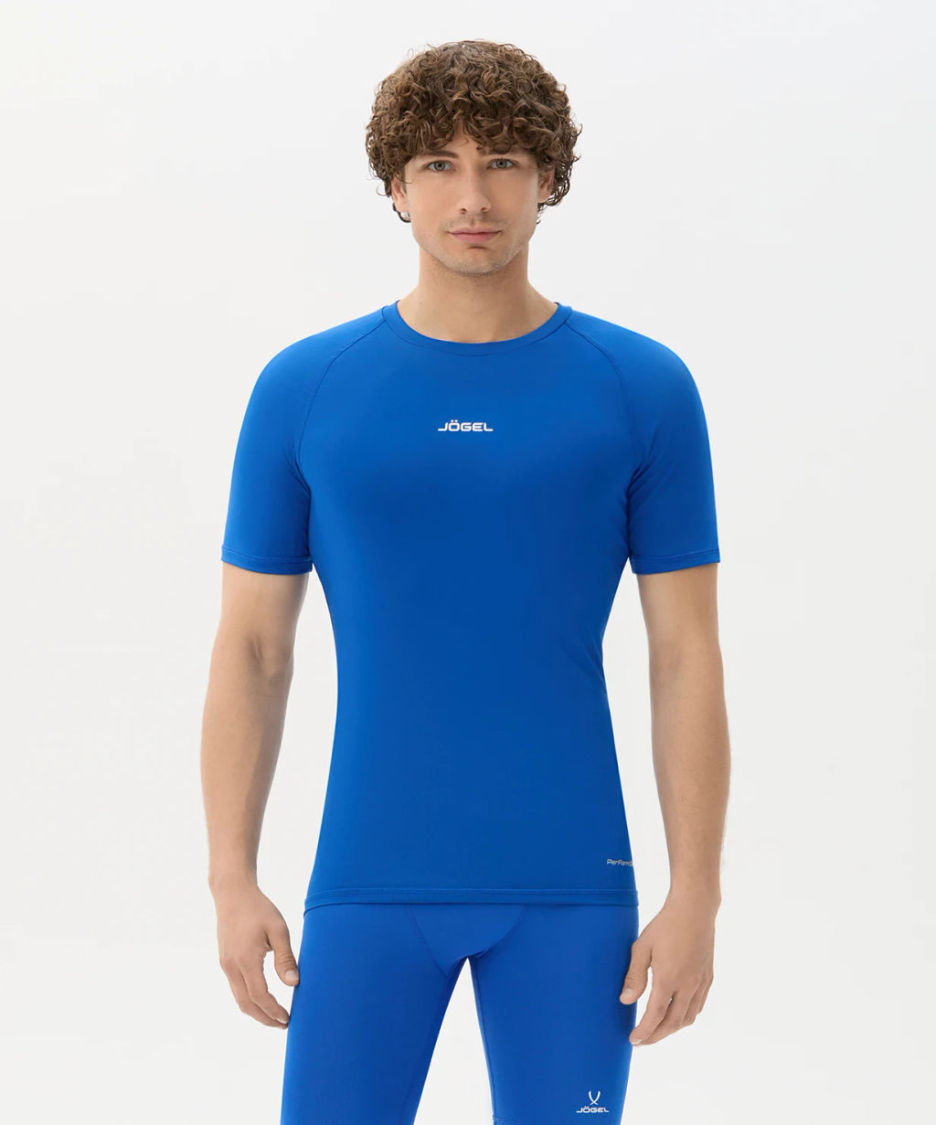 Футболка компрессионная с коротким рукавом JOGEL CAMP PerFormDRY Top SS, синий  фото 4