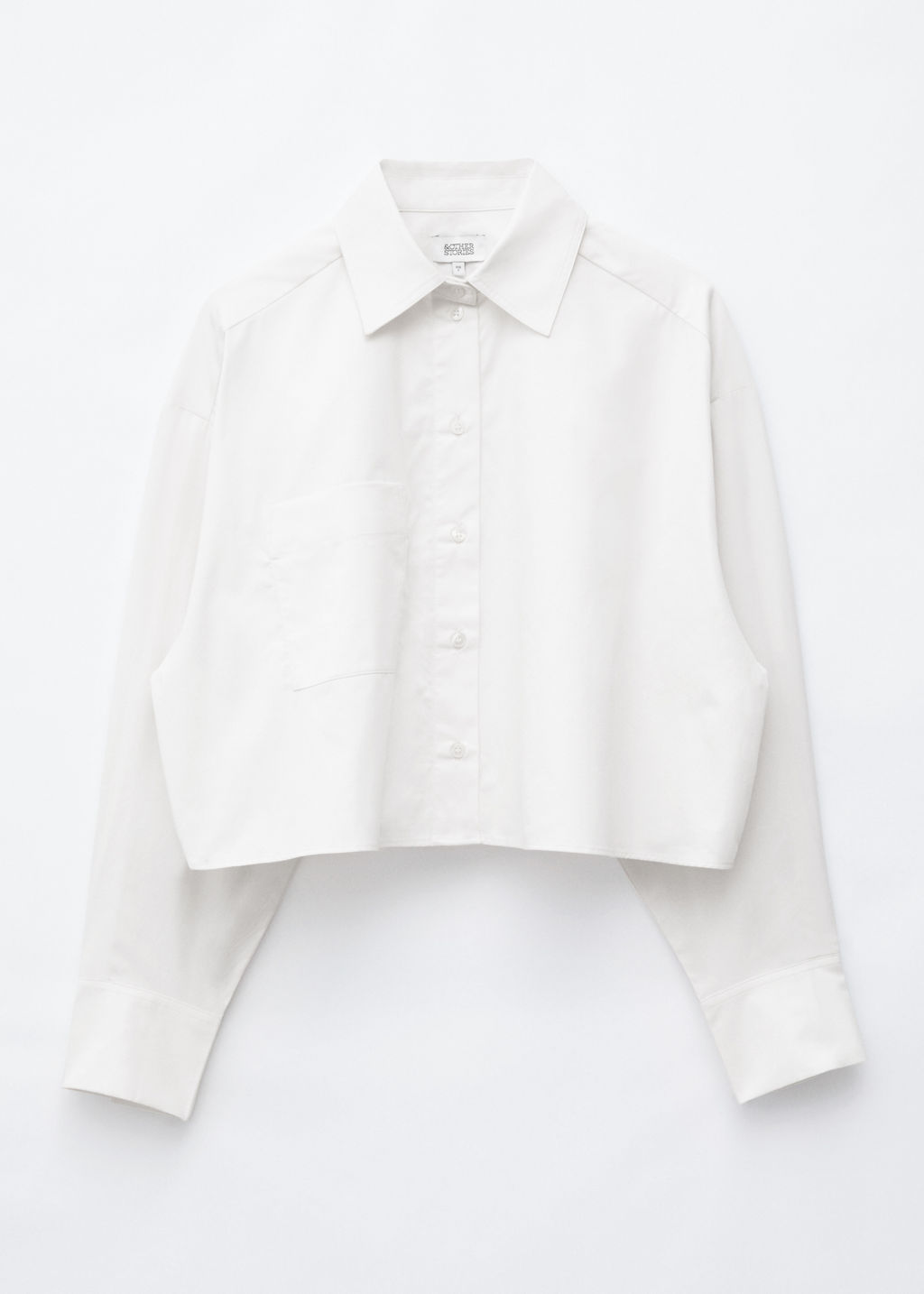 Camisa recortada en sarga de algod?n - H&m фото 2