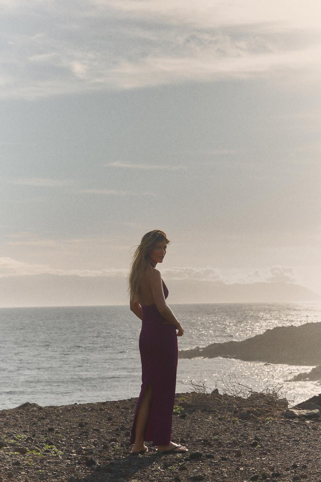 GATHERED HALTERNECK TOP - Zara фото 10