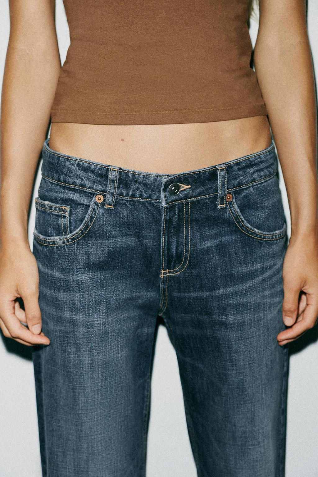TRF WIDE-LEG LOW-RISE JEANS - Zara фото 3