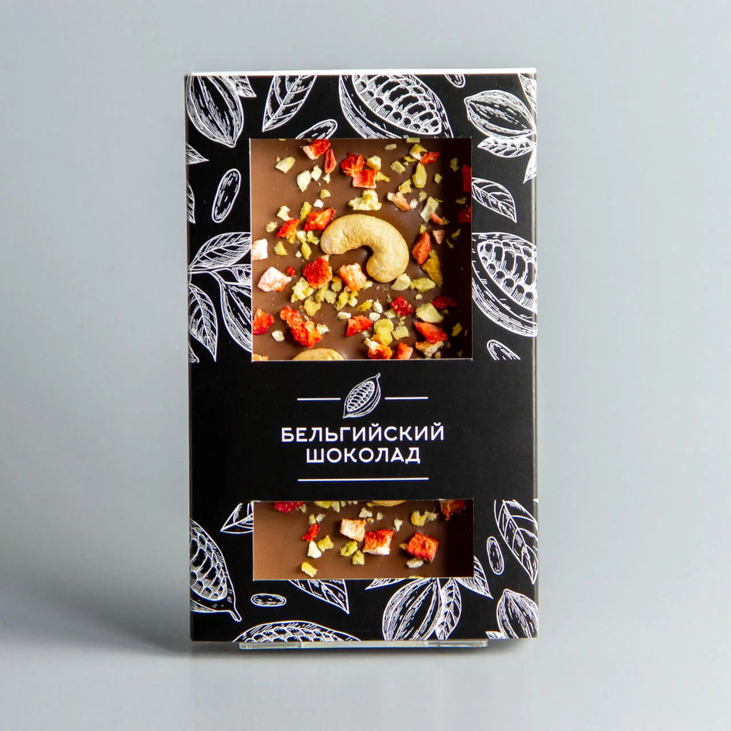 МОЛОЧНЫЙ ШОКОЛАД С МАНГО, КЛУБНИКОЙ И ЖАРЕННЫМ КЕШЬЮ #8