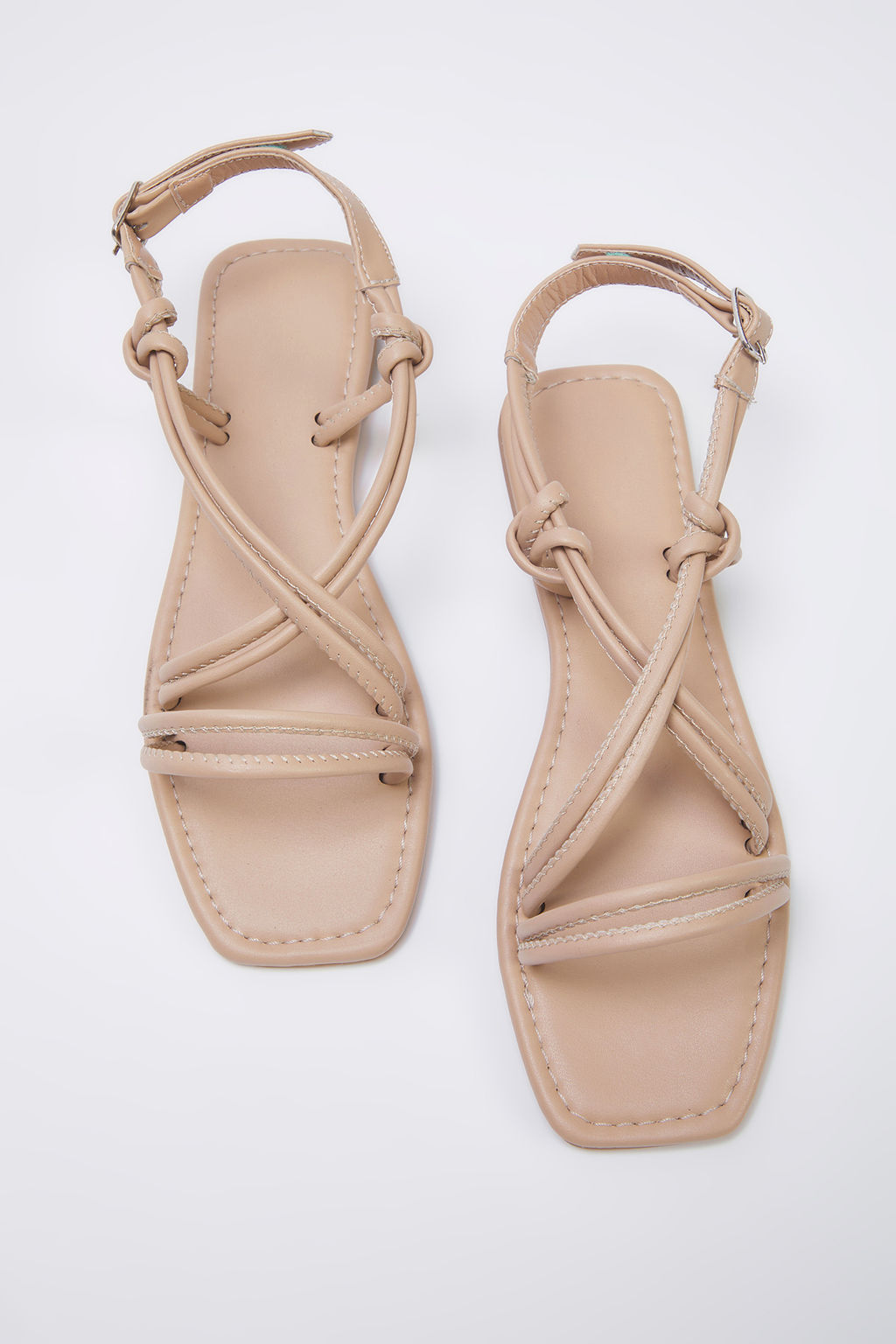 Trendyol Shoes Nude Bilekten Baglamal? Ince Bantl? Kad?n Sandalet TAKSS25SD00047 - Trendyolmilla фото 2