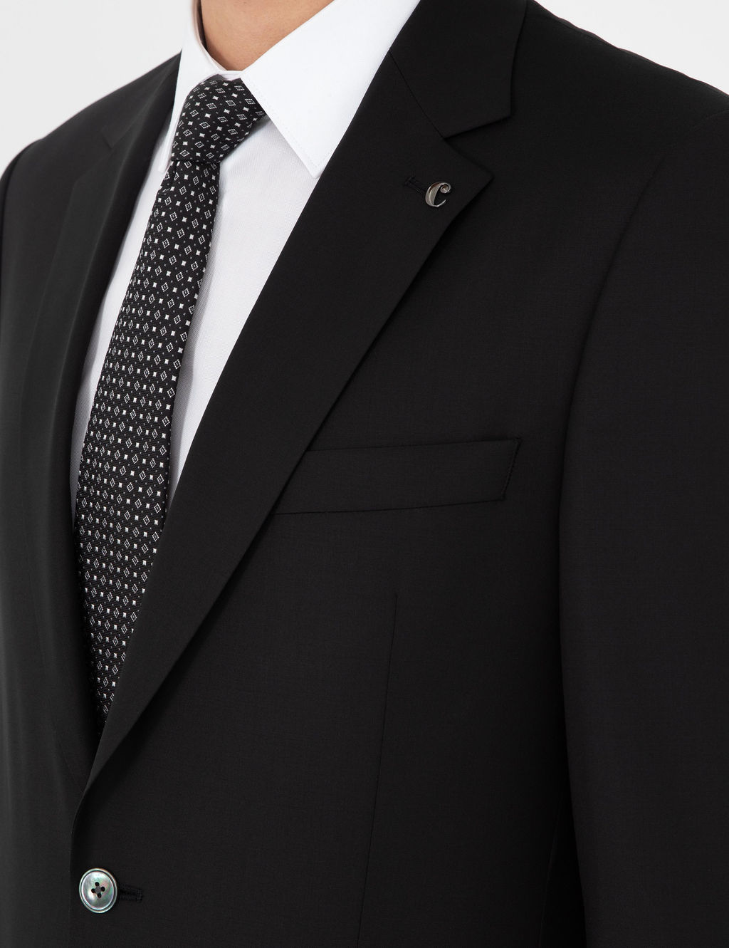 Черный костюм узкого кроя - Cacharel фото 7