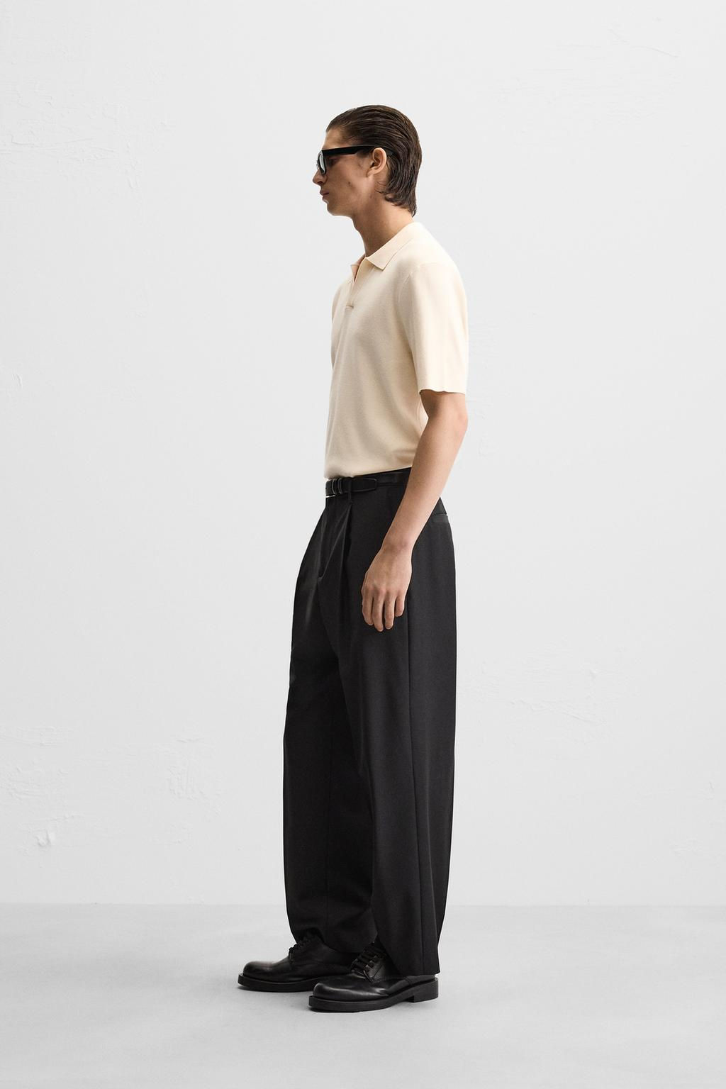 VISCOSE BLEND KNIT POLO SHIRT - Zara фото 4
