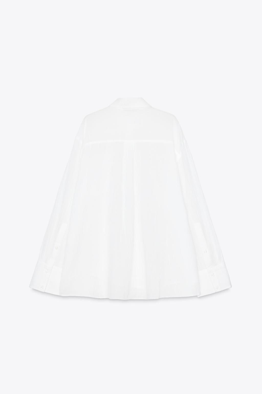 OVERSIZE GAUZE SHIRT - Zara фото 6