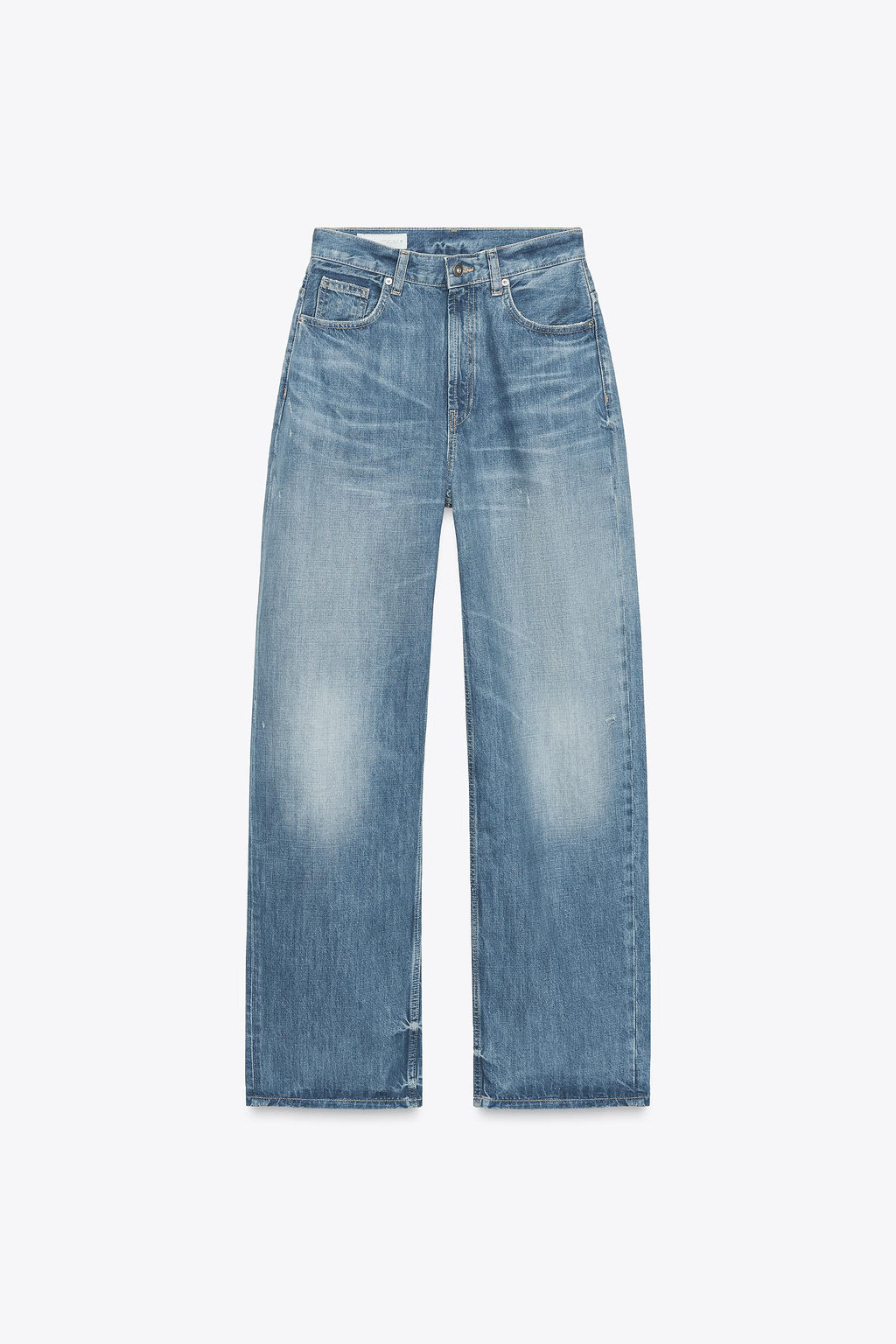 TRF STRAIGHT WIDE HIGH-WAIST JEANS - Zara фото 6