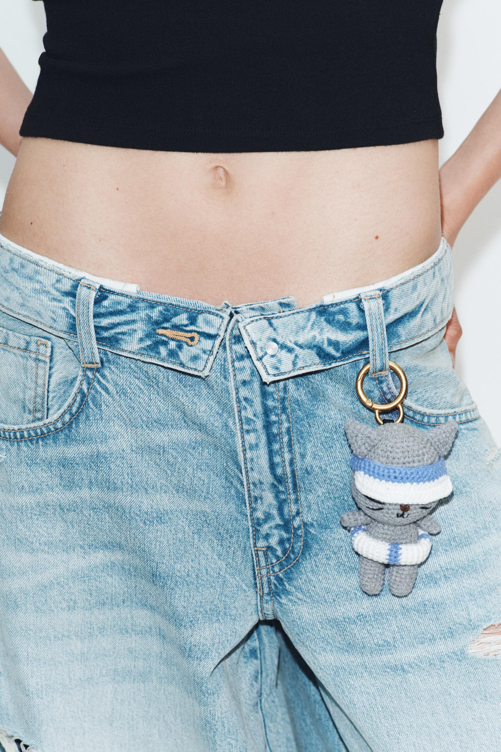 LLAVERO CHARM GATITO / Gris - Zara фото 2