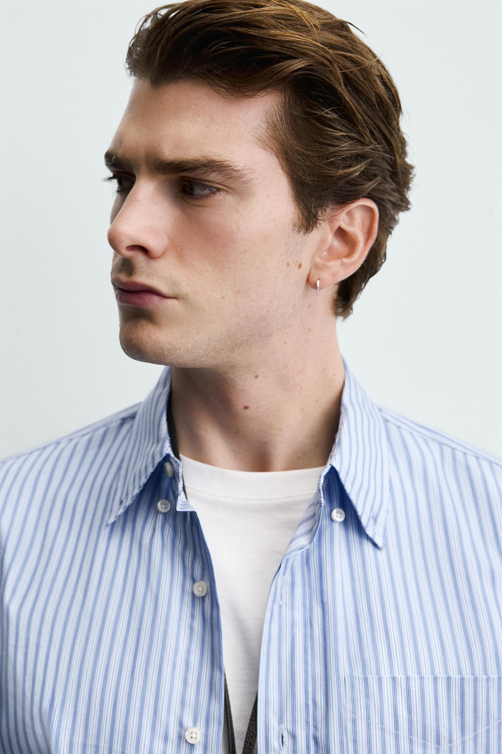 Рубашка Camisa Regular Fit Rayas бело-голубая