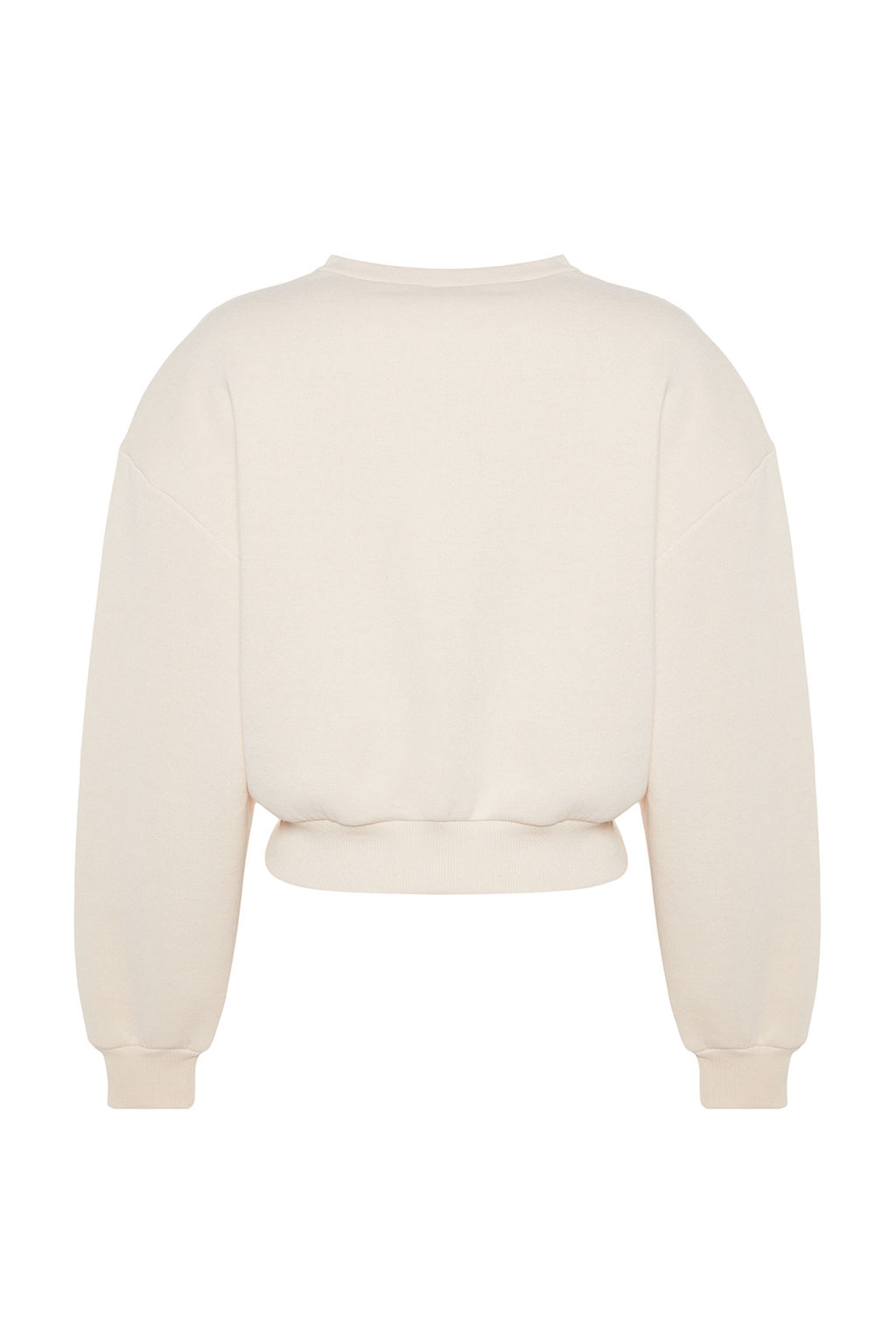 Trendyolmilla Siyah Kal?n Ici Polarl? Tas Detayl? Regular/Normal Kal?p Orme Sweatshirt TWOAW24SW00118  фото 8