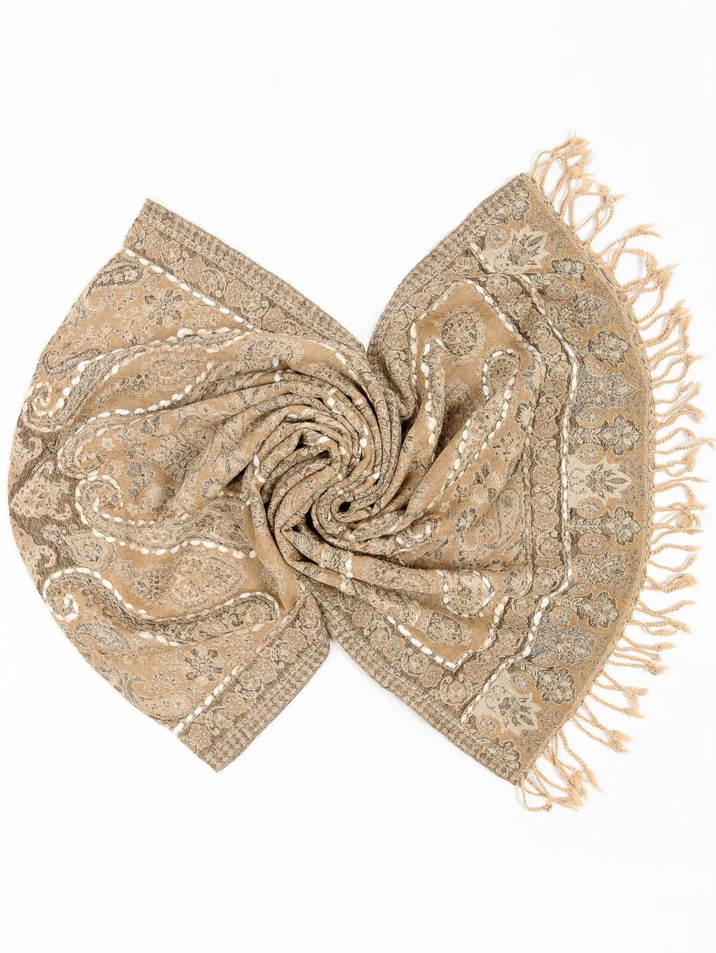 Палантин с вышивкой (шерсть вареная) в ассортименте № Тк906/55