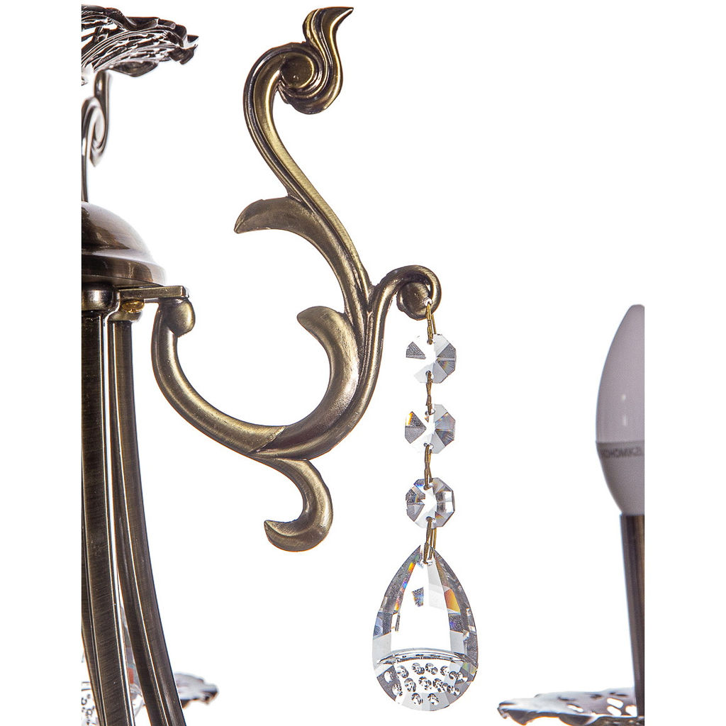 Люстра подвесная в стиле барокко "Arca" 8*40Вт Е14 29-P8504/GB золото