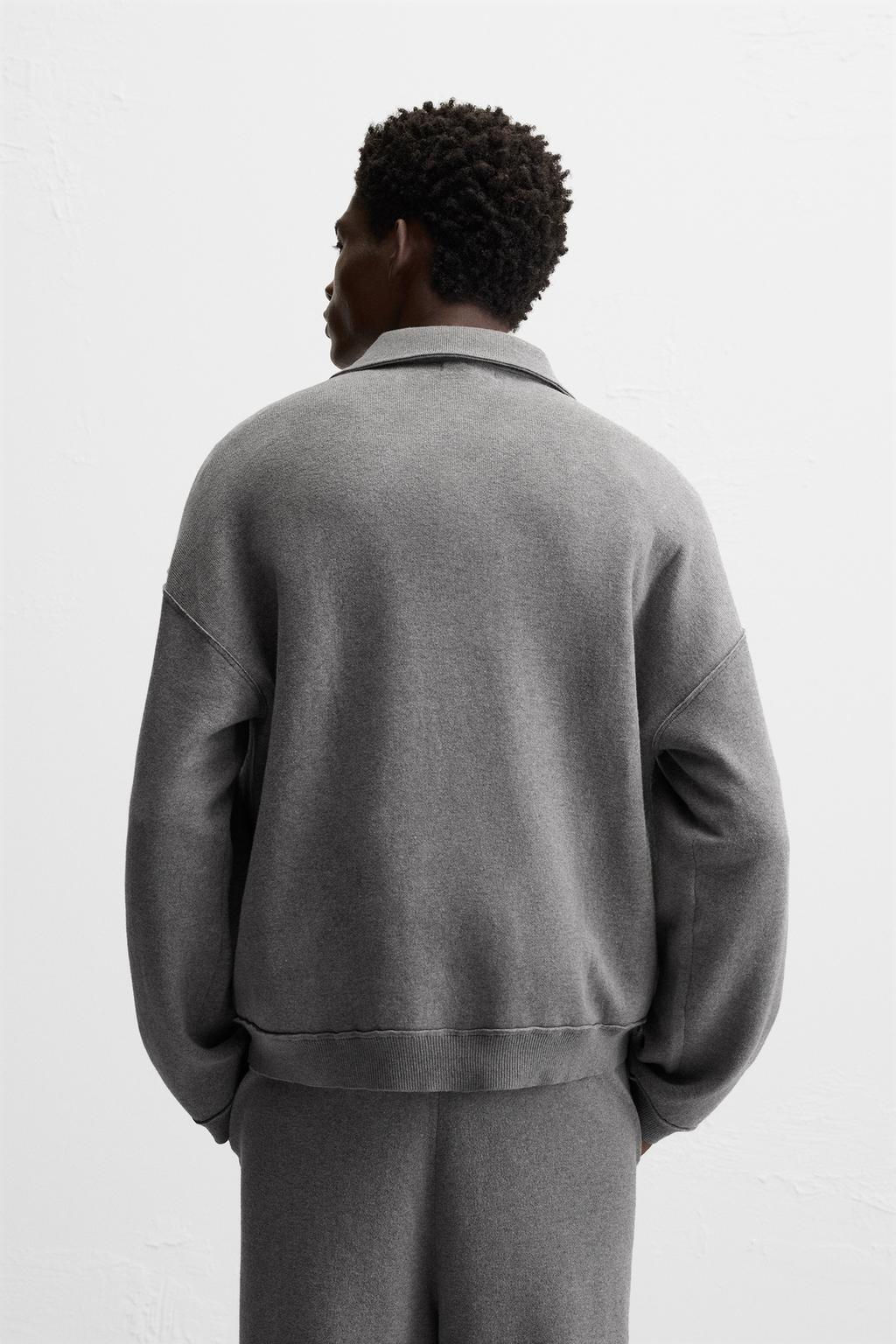 IRREGULAR STITCH KNIT POLO SHIRT - Zara фото 3