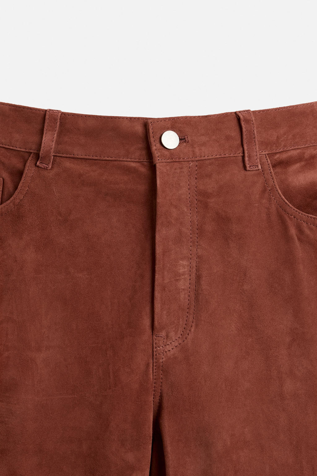 LIMITED EDITION SUEDE LEATHER TROUSERS - Zara фото 3