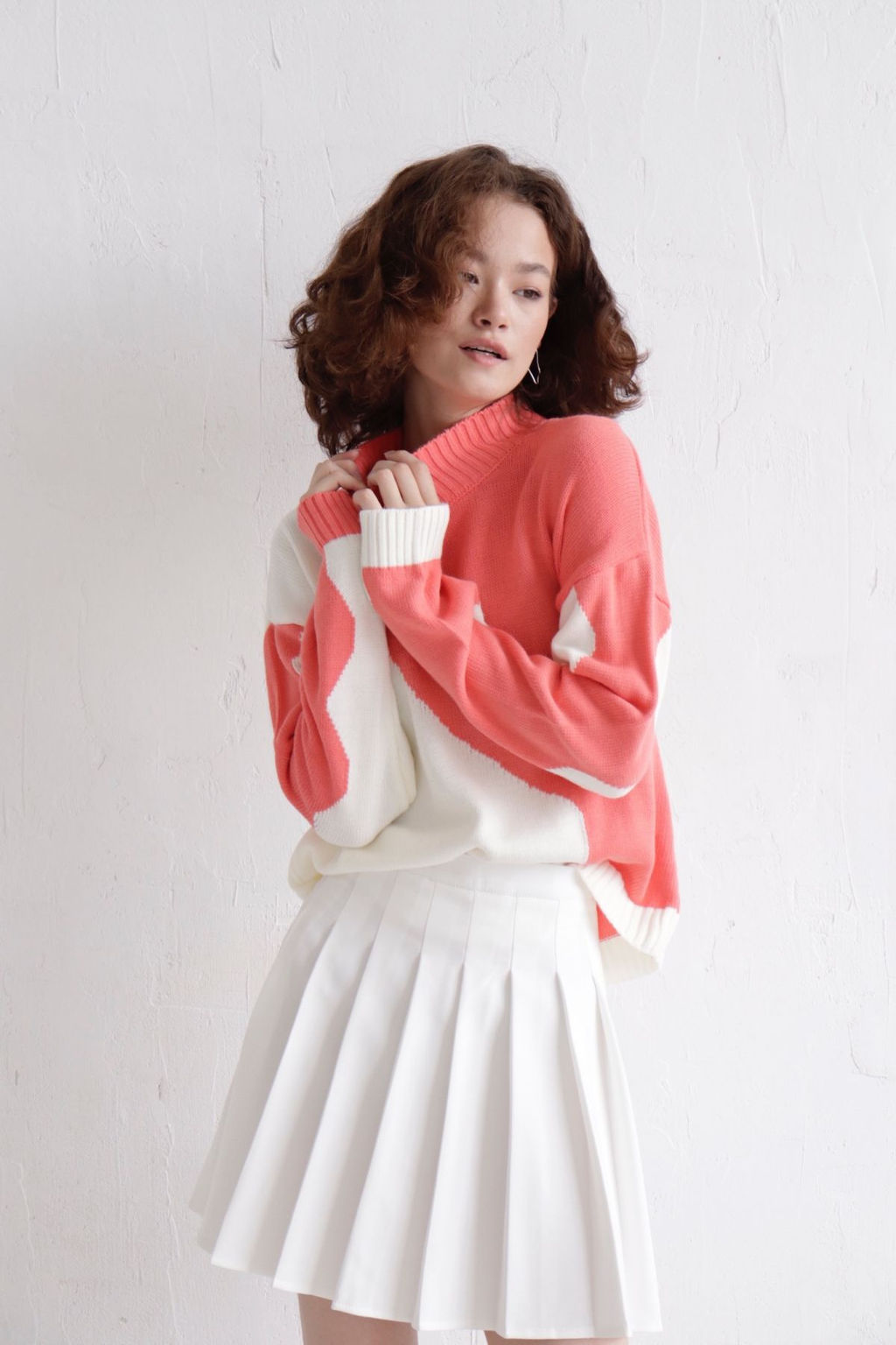 10080 Свитер кораллово-белый - Martichelli фото 8