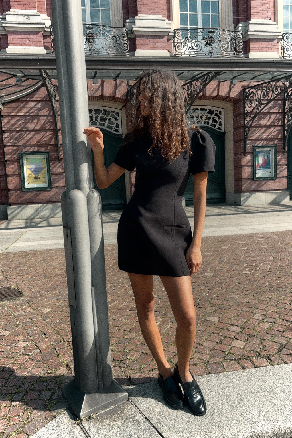 PLEATED SHORT DRESS WITH POCKETS - Zara фото 8