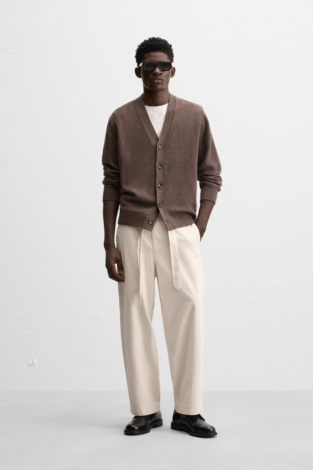 TEXTURED TROUSERS WITH BELT - Zara фото 10