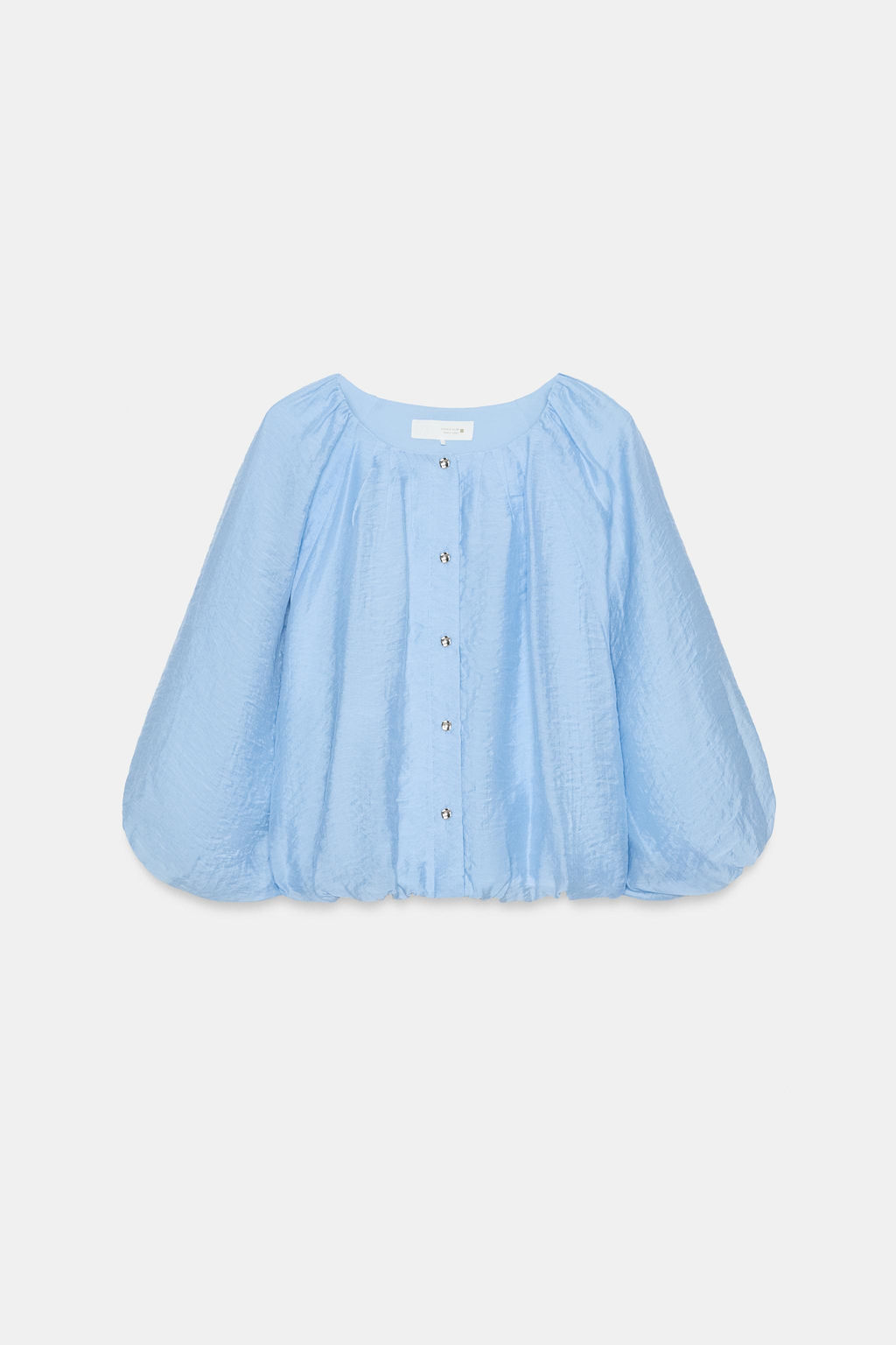 BLUSA FLUIDA GLOBO / Celeste - Zara фото 7