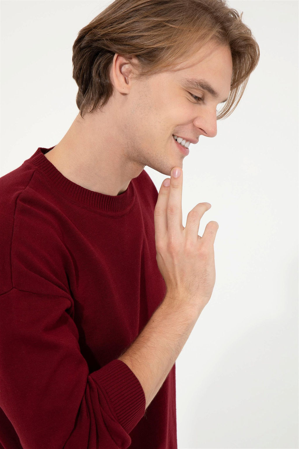 U. S. Polo Assn Мужской бордовый трикотаж с круглым вырезом - U.s. polo assn фото 8