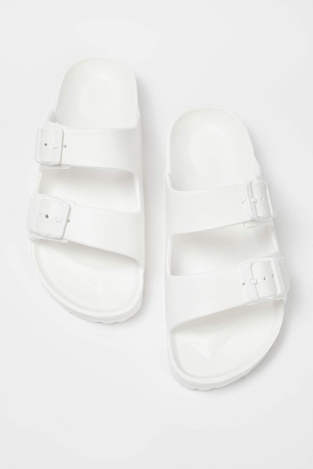 Beyaz Cift Bantl? Eva Hafif Taban Kad?n Terlik TAKSS25TE00065