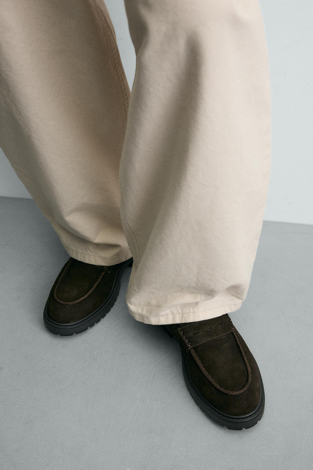 MOCAS?N PIEL TRACK ANTIFAZ / Marr?n - Zara фото 3