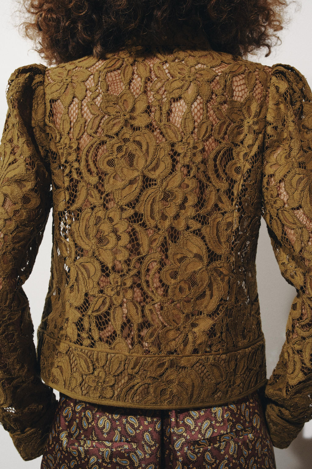 ZW COLLECTION LACE JACKET WITH PUFF SLEEVES - Zara фото 3