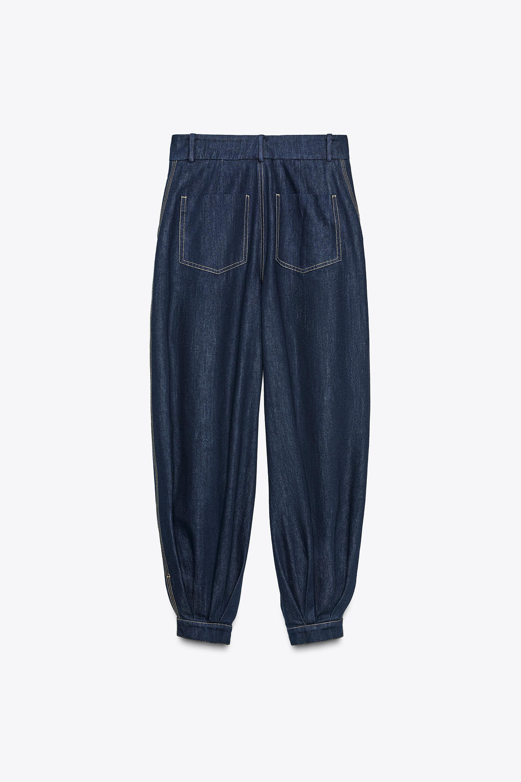 ZW COLLECTION DENIM BALLOON TROUSERS - Zara фото 5