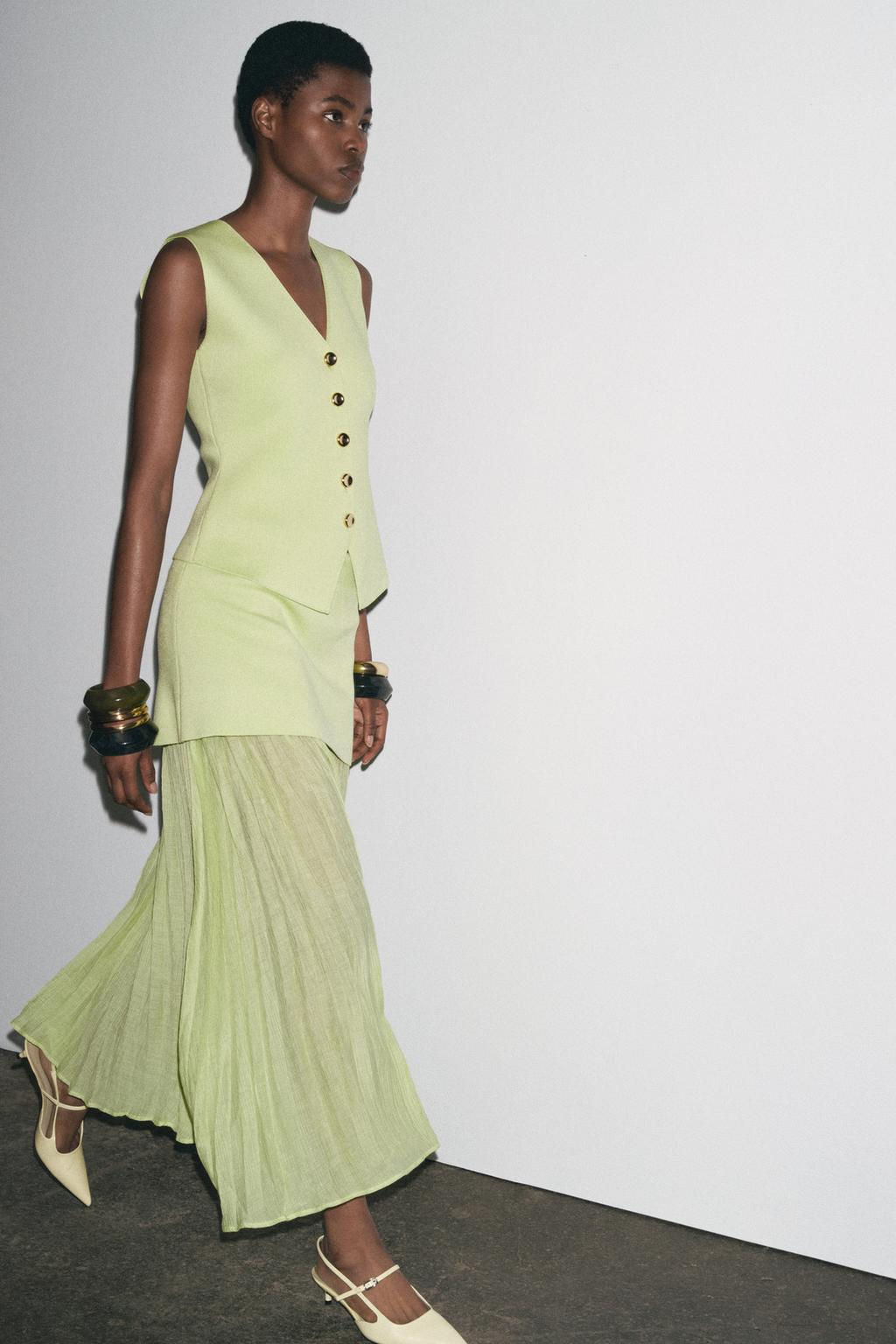 PLAIN KNIT WAISTCOAT TOP - Zara фото 16