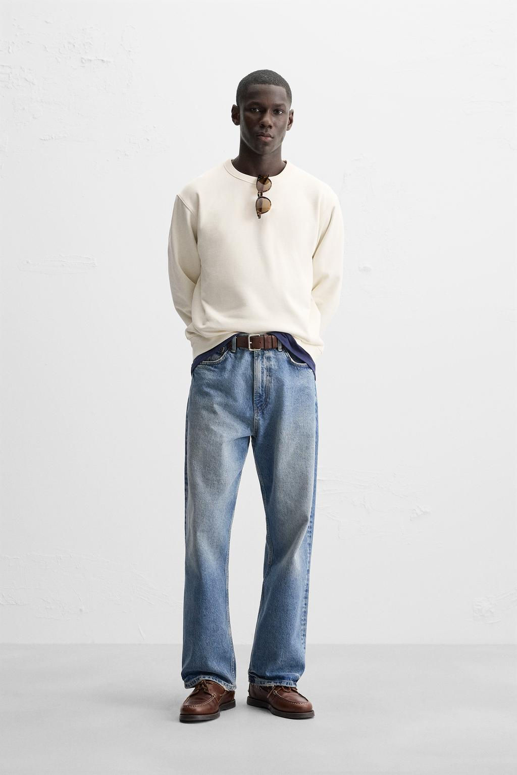 RELAXED FIT COTTON BLEND SWEATER - Zara фото 9