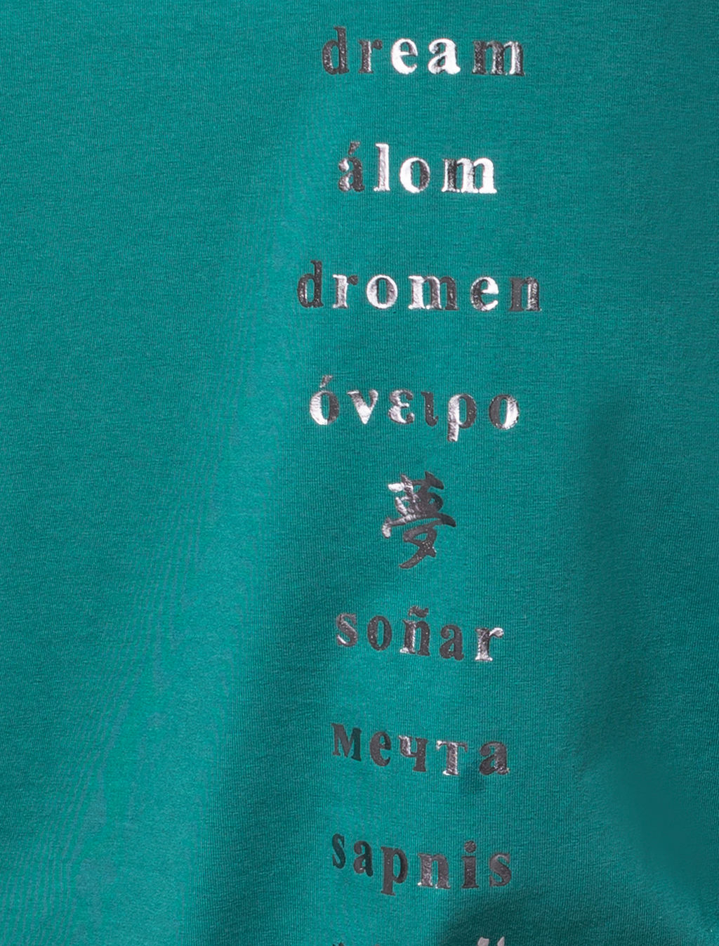 Футболка из премиального хлопка с принтом мечта на разных языках