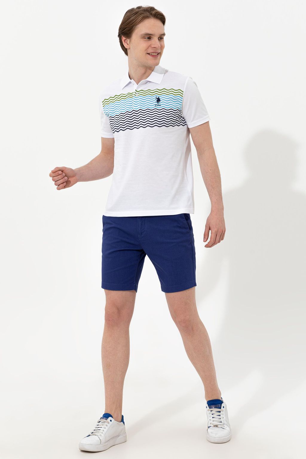 U. S. Polo Assn Мужские синие тканые шорты - U.s. polo assn фото 3