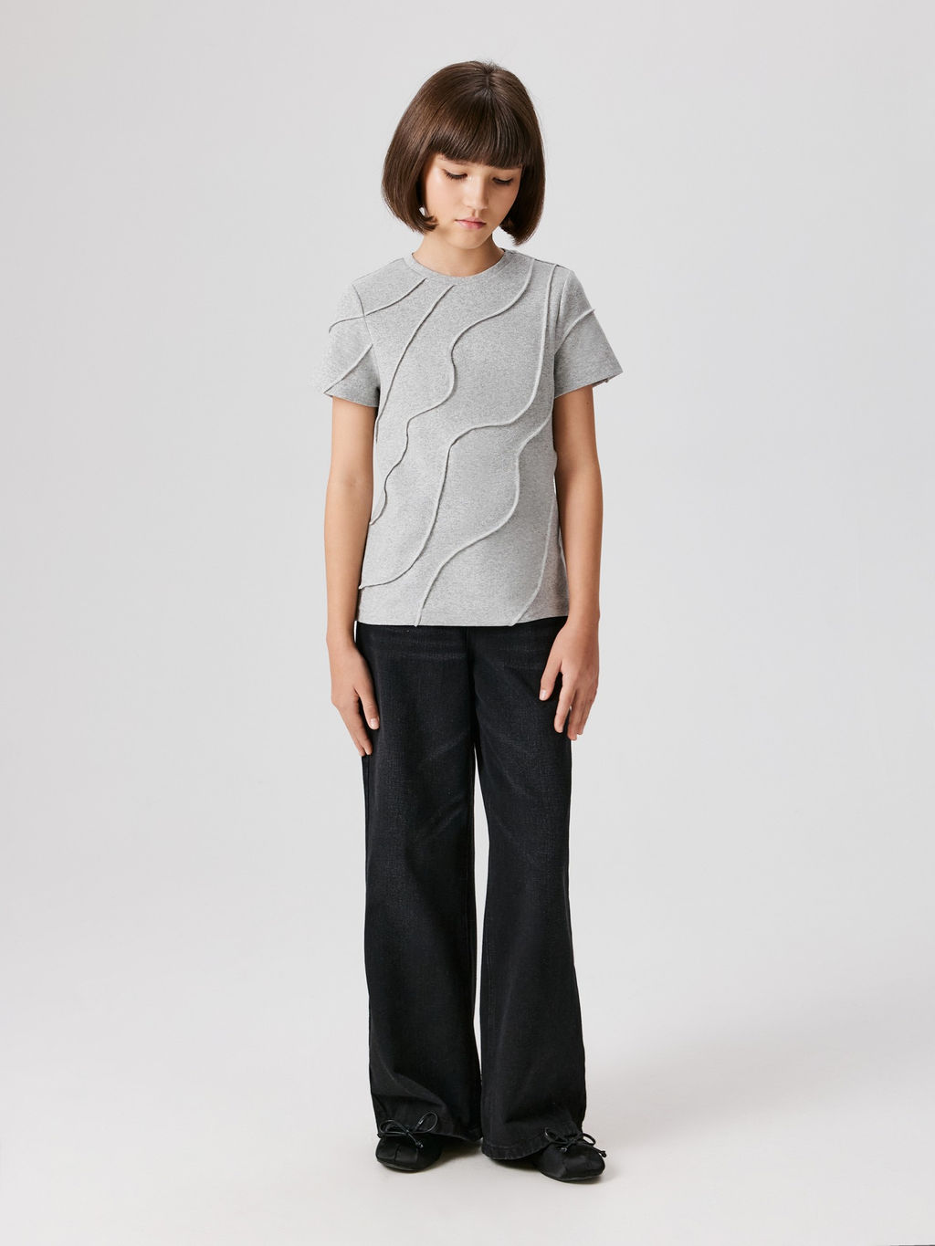 ACOOLA / Блузка детская для девочек Dardania серый меланж