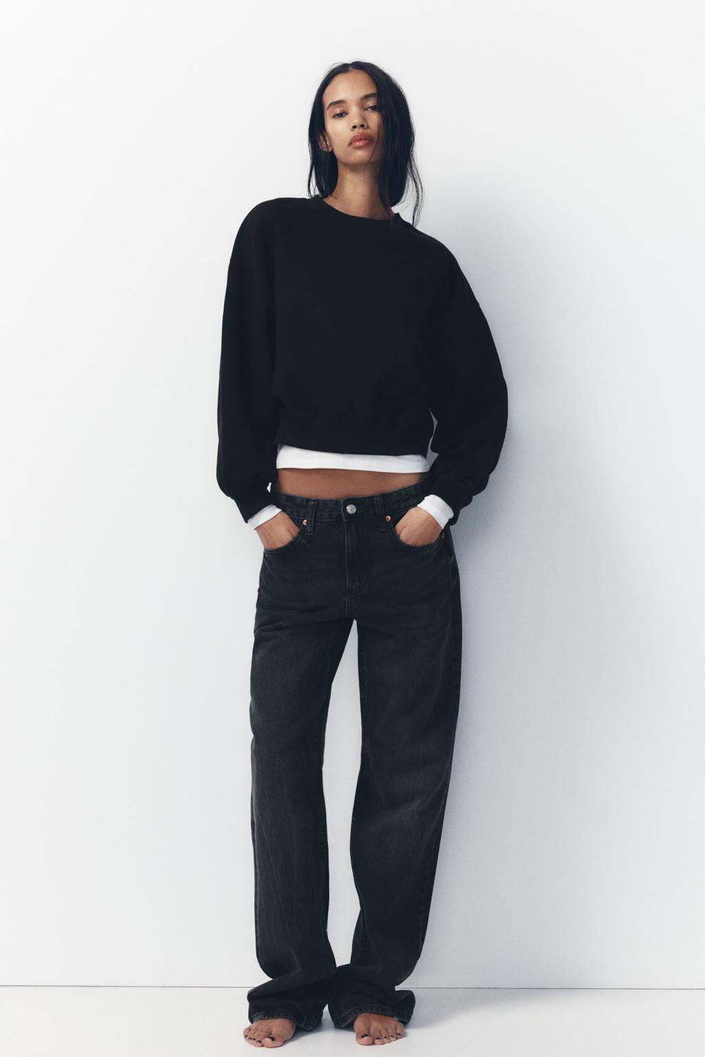 TRF WIDE-LEG MID-WAIST JEANS - Zara фото 3