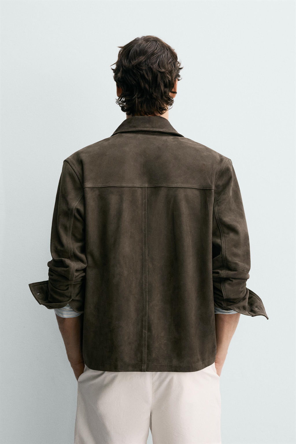 CAZADORA REGULAR FIT PIEL ANTE / Marr?n - Zara фото 3