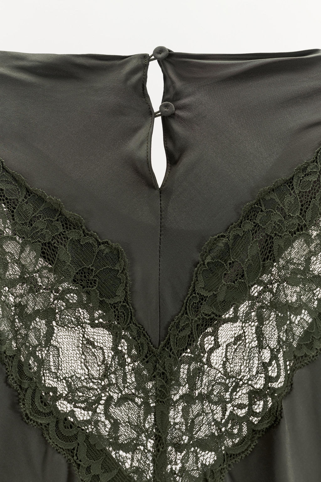 BATWING LACE SATIN DRESS - Zara фото 8