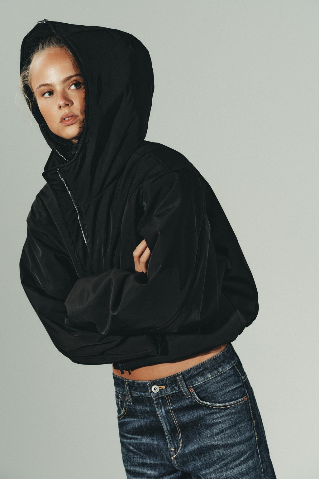 WATER-REPELLENT WINDPROOF QUILTED JACKET WITH FAUX FUR HOOD - Zara фото 7
