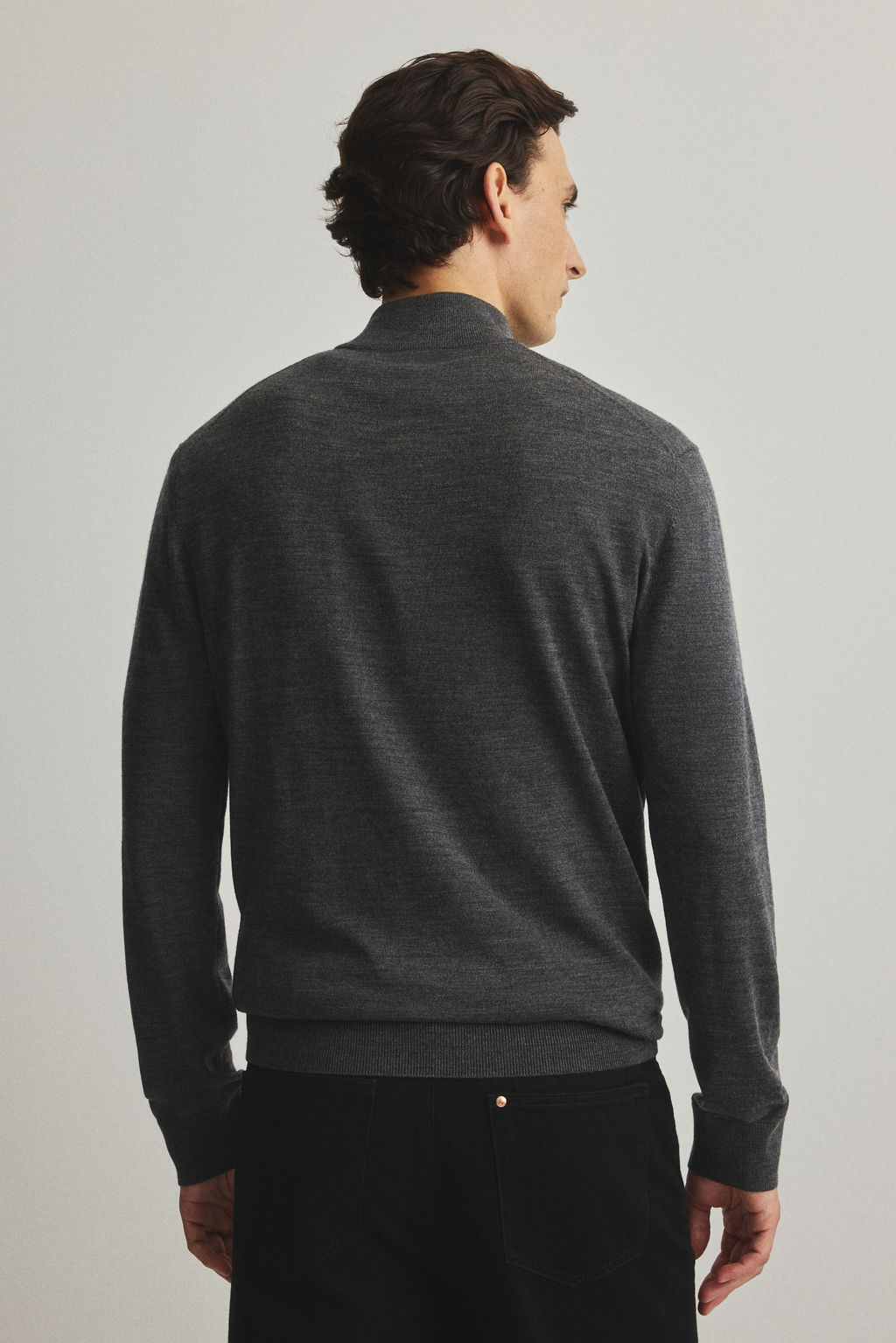 Jersey en lana merino con cremallera Regular Fit - H&m фото 7