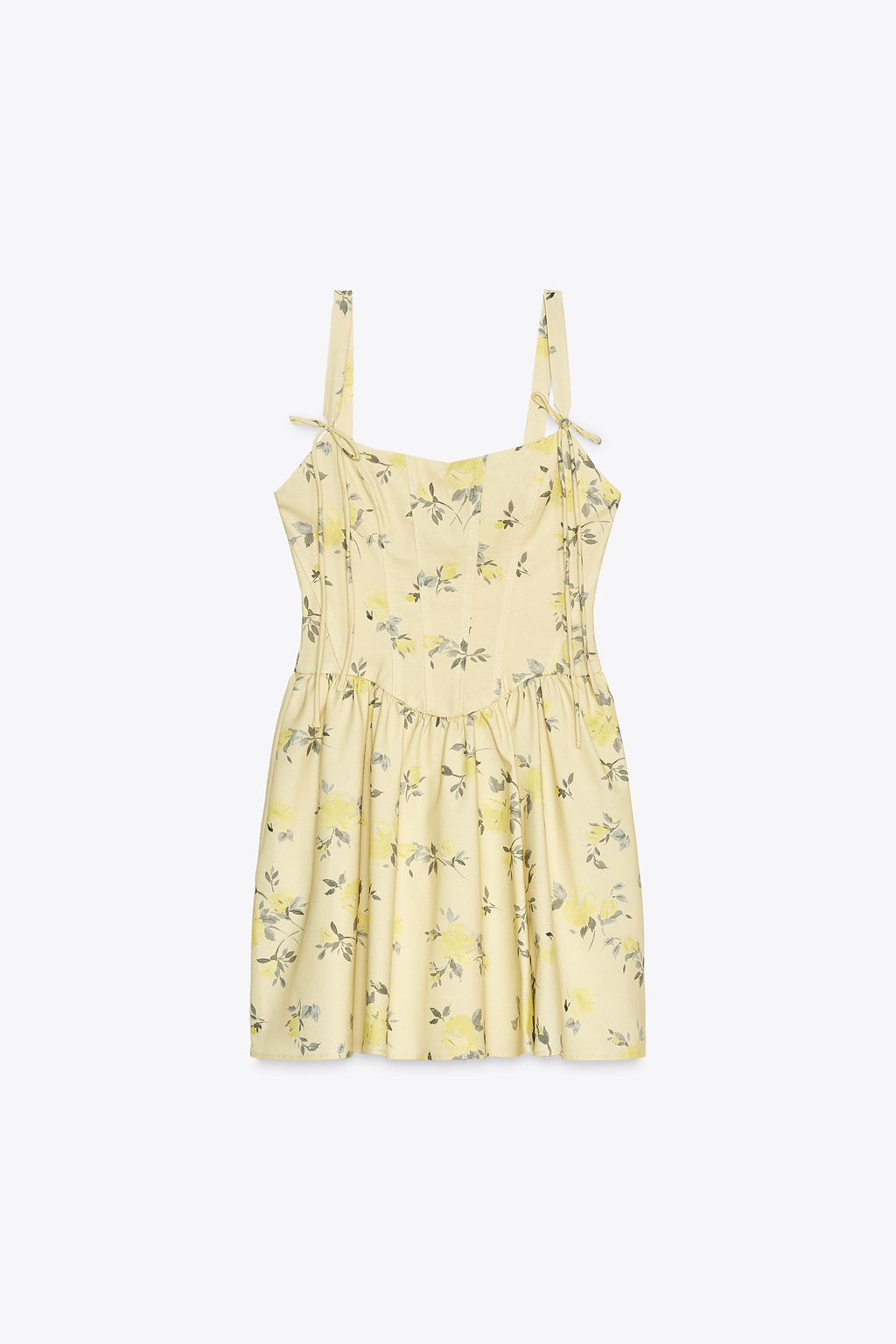 FLORAL POPLIN SHORT DRESS - Zara фото 2