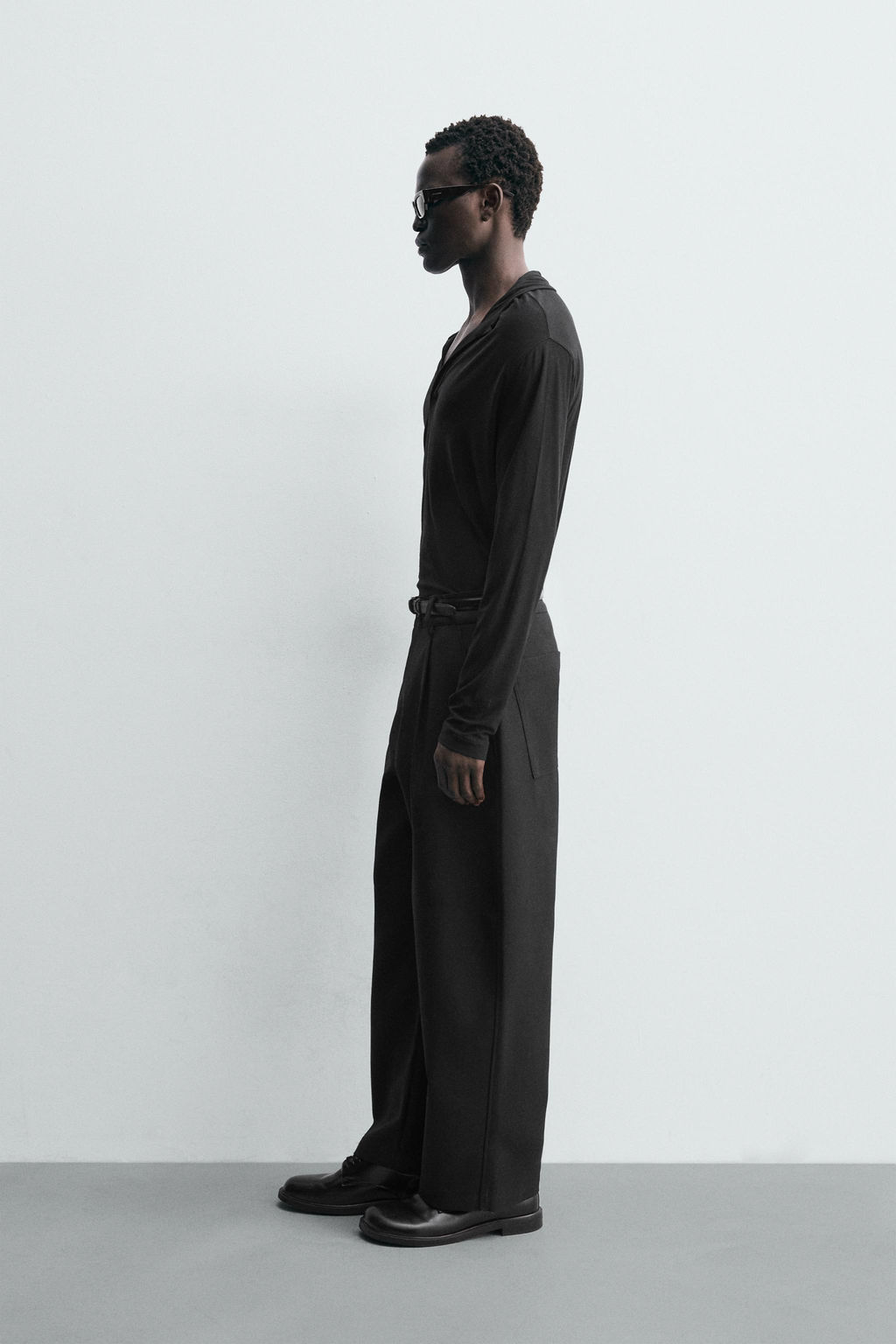 SEMI-SHEER LYOCELL POLO SHIRT - Zara фото 4