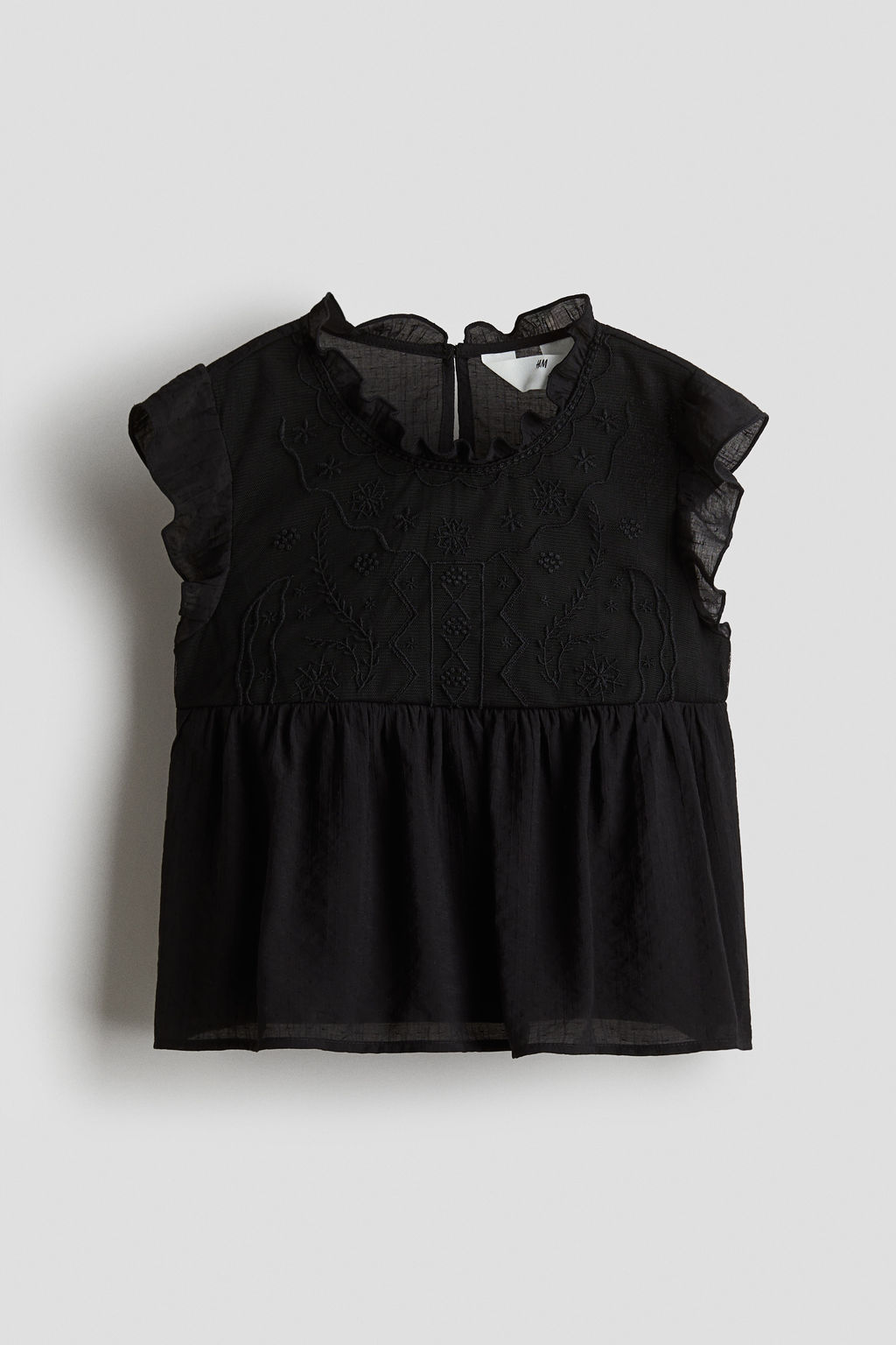 Blusa con inserci?n de encaje