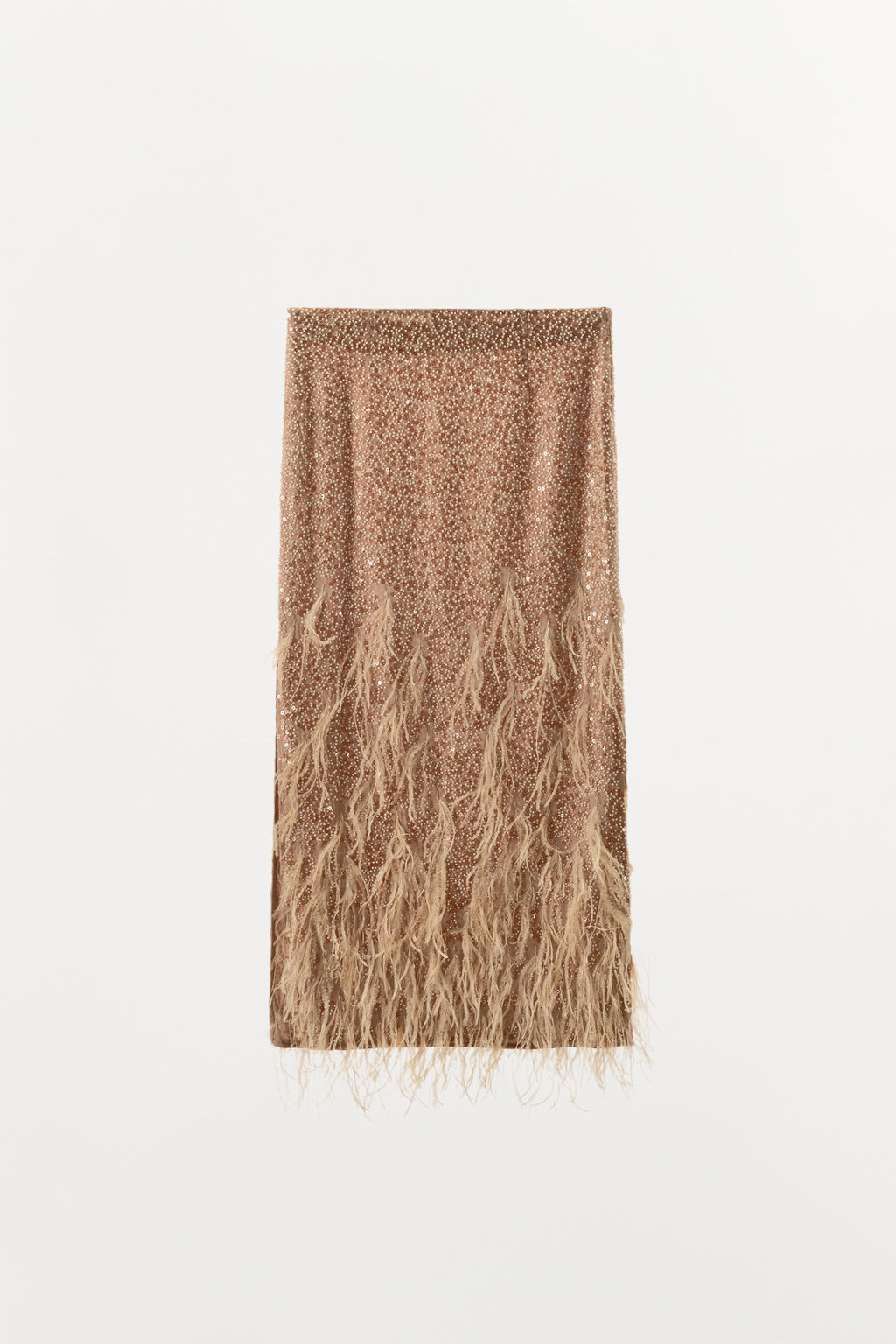 SEQUINNED FEATHER SKIRT - Zara фото 9