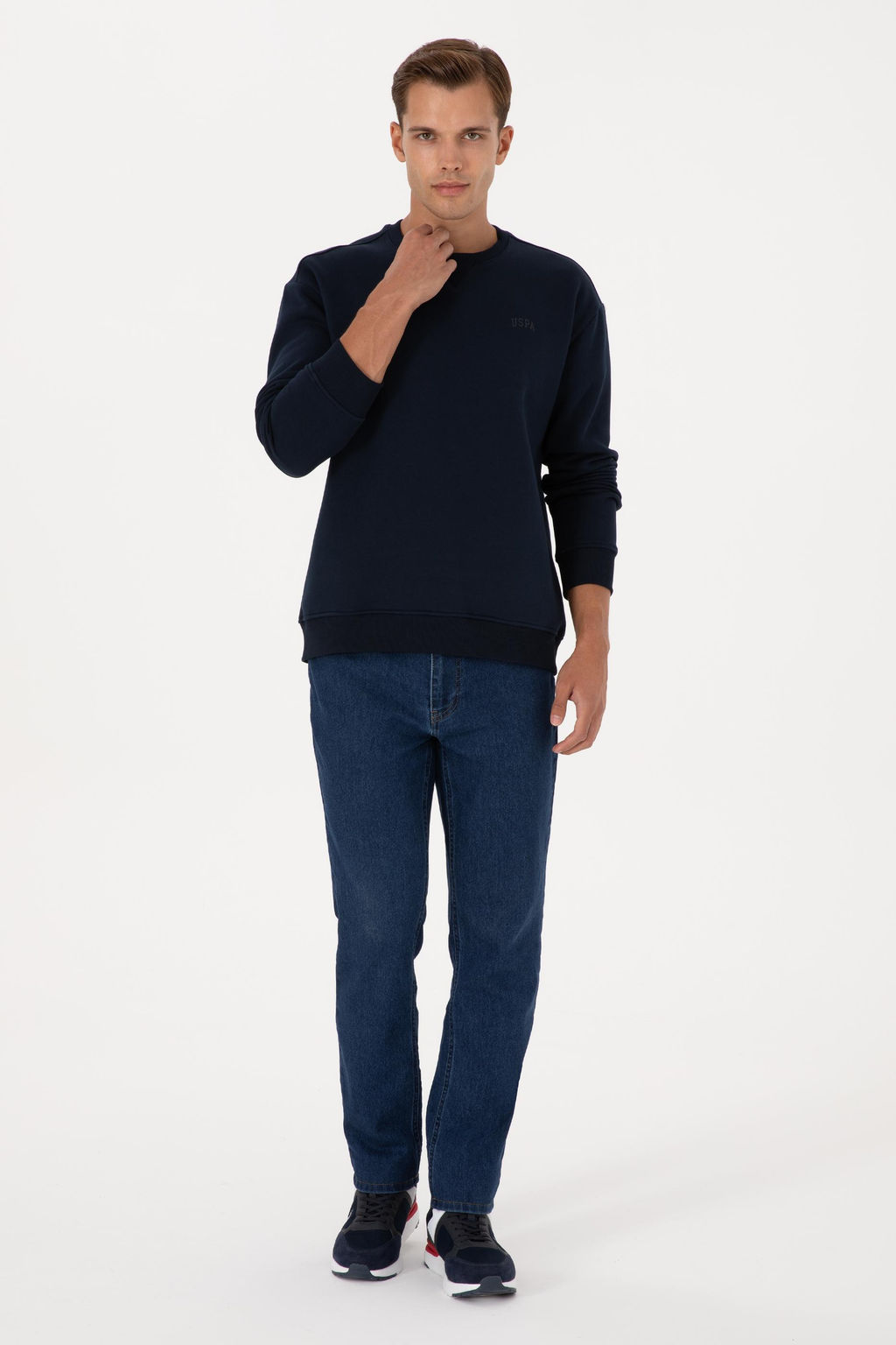 Erkek Lacivert Basic Sweatshirt Sepette S_rpriz _ndirim - U.s. polo assn фото 4