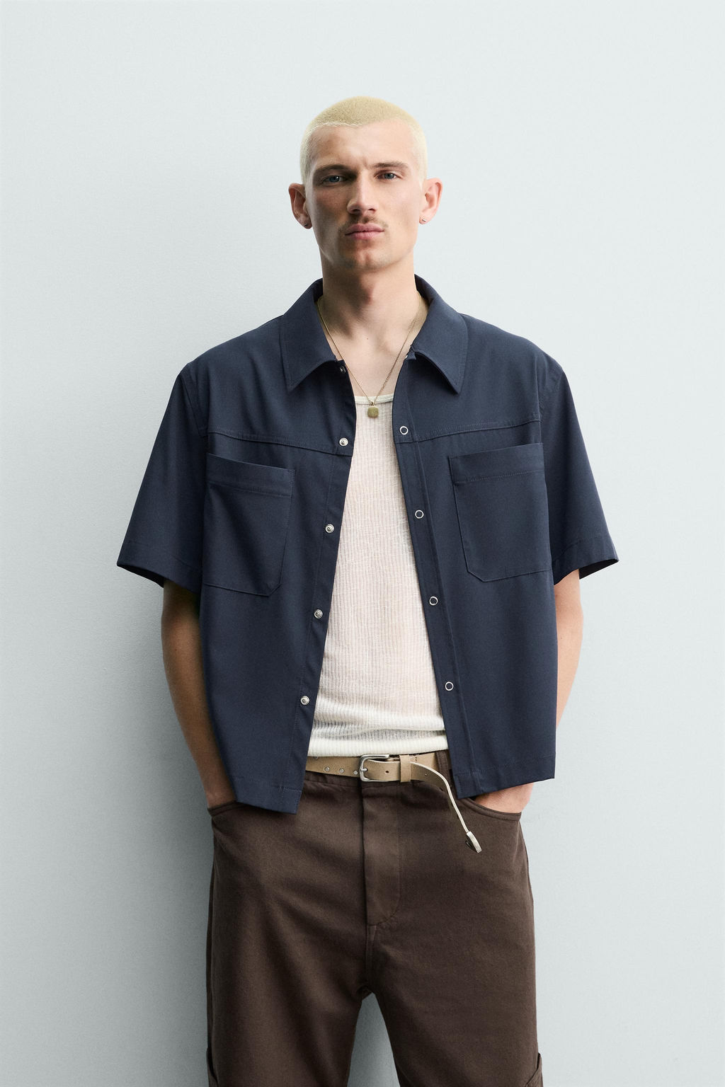 CAMISA T?CNICA RELAXED FIT / Azul - Zara фото 2